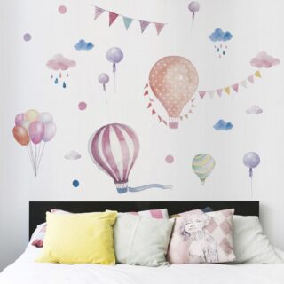 Sticker Muro Globos y Guirnaldas