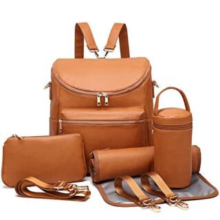 Mochila Pañalera de Cuero
